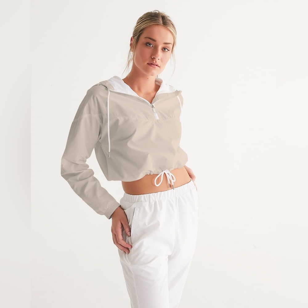 Breezey Oversized Windbreaker Cropped Jacket Yoga Bitch NWT - Picture 6 of 8